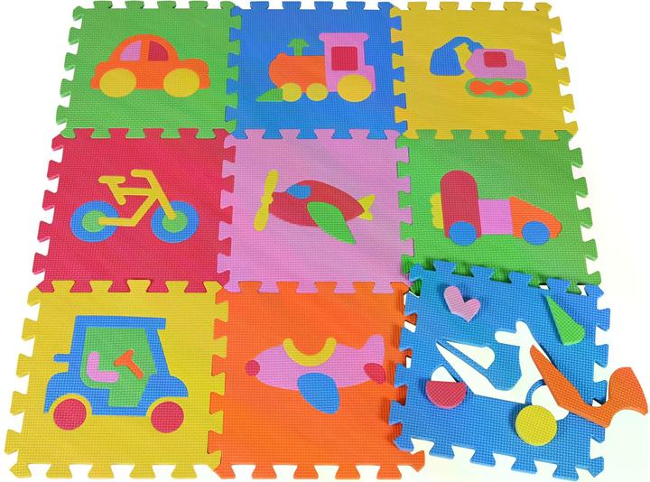 Actual product image Knorrtoys Puzzle mat - "Vehicles"/10 pieces/32 cm (32 x 32 cm)
