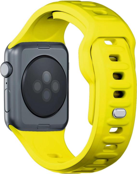 Produktbild 3MK Silicone Watch Strap żółty/yellow dla Apple Watch 42/44/45/49mm (Edelstahl, Silicone, 3, 4, 9, Ultra)