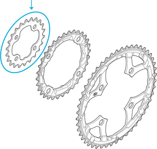Actual product image Shimano Chainring Deore FC-T6010 26Z (26)