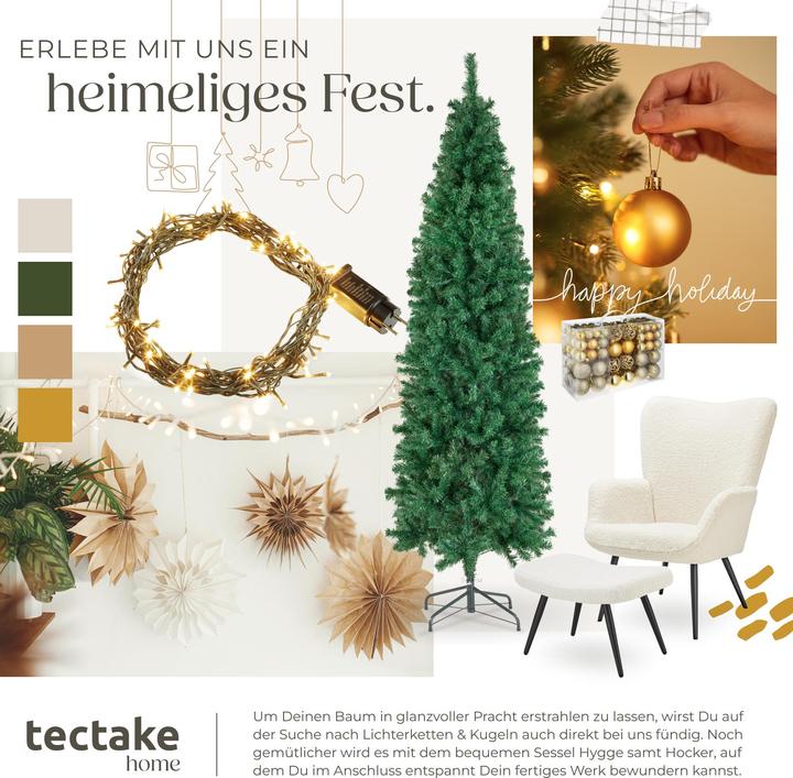 Image du produit tectake Sapin de Noël artificiel COMETE, aspect naturel (210 cm)