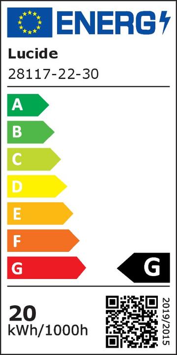 Energie-Label Lucide Brice-LED (1186 lm, B22)