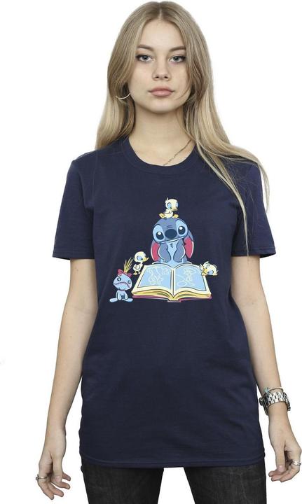 Image du produit Disney - T-shirt LILO & STITCH READING A BOOK - Femme (XL)