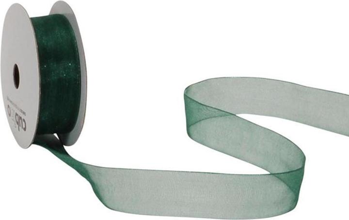 Actual product image Spyk Gift ribbon Organsa 15 mm x 8 m, Dark green (Gift ribbon, 1 x)