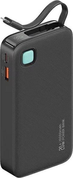 Actual product image Usams Powerbank ze zwijanym kablem Retractable Lightning 10000 mAh PD 20W Fast Charge XY Series czar