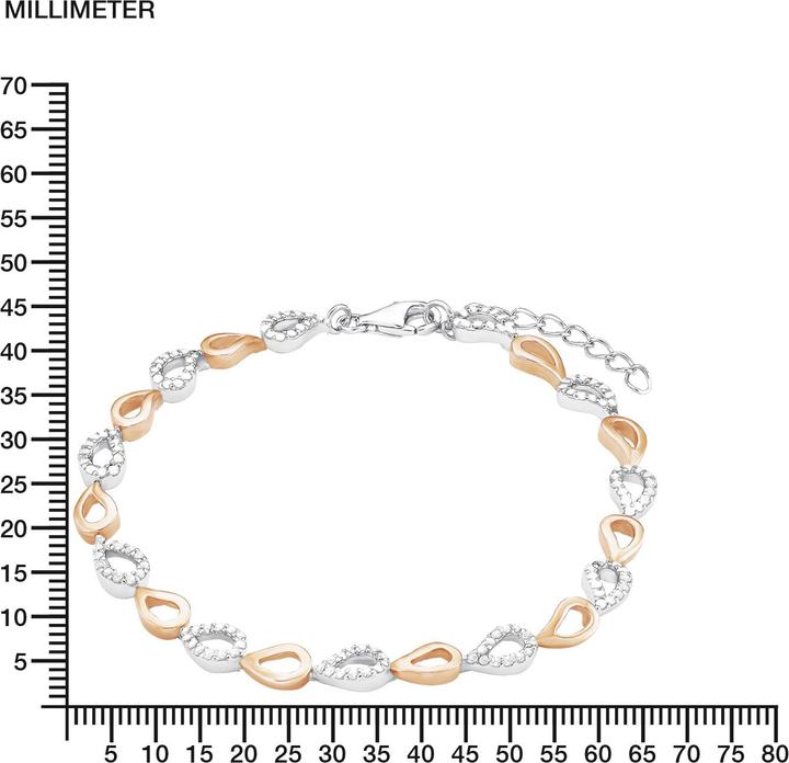 Produktbild Amor Armkette (21 cm, Silber, Zirkonia)