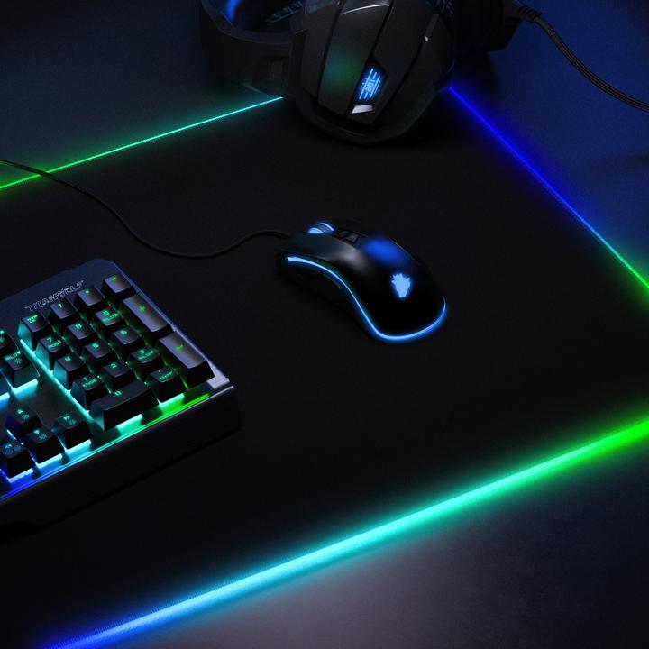 Image du produit Titanwolf Tapis de souris de jeu, tapis de souris XL RGB 900 x 400 mm, améliore la précision & la vitesse (XXL)