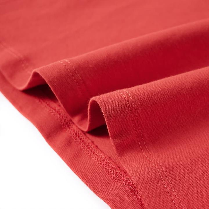 Actual product image VidaXL Children's long-sleeved shirt dark red 92,Material: 95 % cotton. 5 (92)