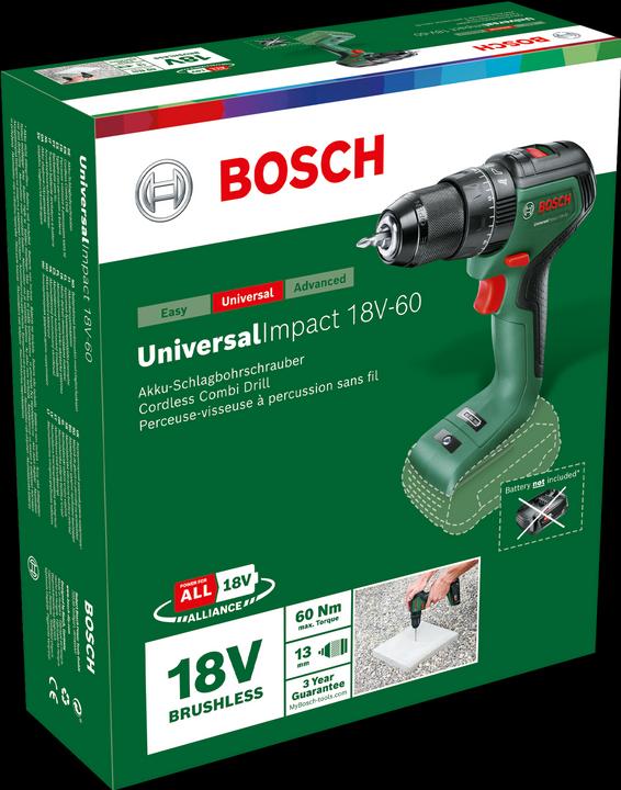 Image du produit Bosch Home & Garden UniversalImpact 18V-60 (Fonctionnement sur batterie)