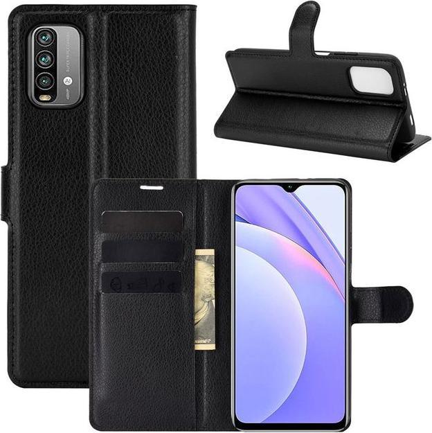 Produktbild MU Classic Litchi Leder Bookcover Series (Xiaomi Redmi 9T, Realme 9 4G)