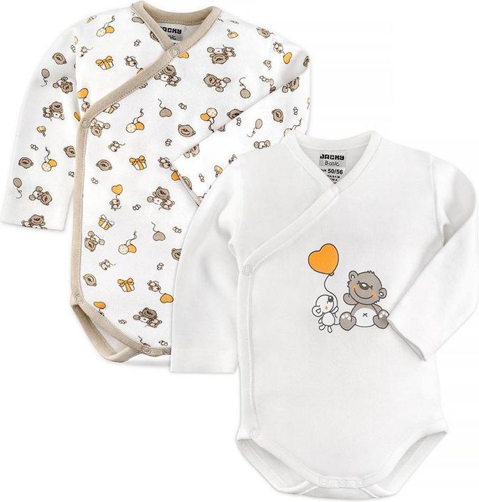 Produktbild Jacky Baby Wickelbody Langarm 2er Pack - Lovely Bear Offwhite Baby-Bodys & Wickelbodys (68)