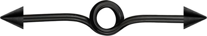Star Piercing Barbell schwarz Schleife mit zwei Cones (ohne Messing, Chirurgenstahl 316L)