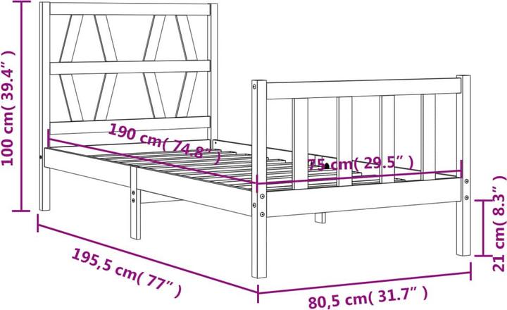 Actual product image VidaXL Livy (75 x 190 cm)