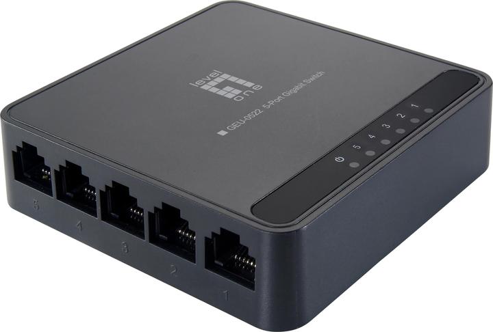 Image du produit LevelOne GEU-0522 : Commutateur Gigabit à 5 ports (5 Ports)