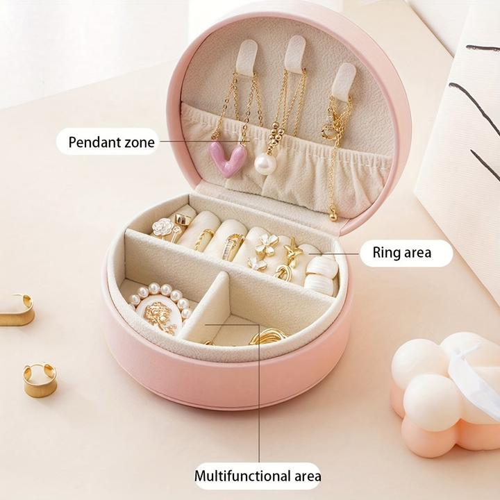 Image du produit Only-Bags.Store Reisefreundlicher, schicker Mini-Schmuck-Organizer aus Kunstleder – tragbare und hübsche