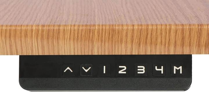 Actual product image Swisshandel24 Desk, computer table, electrically height-adjustable 160x80cm 53kg brown structure, white (160 x 80 x 121 cm)