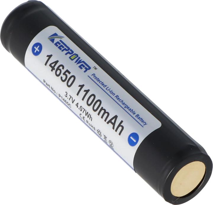 Actual product image Keeppower Battery 14650 PCB protected (14650, 1100 mAh)