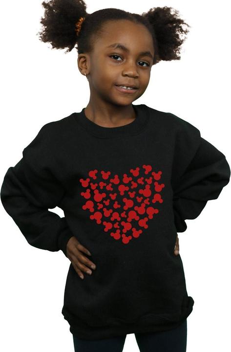 Actual product image Disney Girls Mickey Mouse Heart Silhouette Sweatshirt (152, 158)