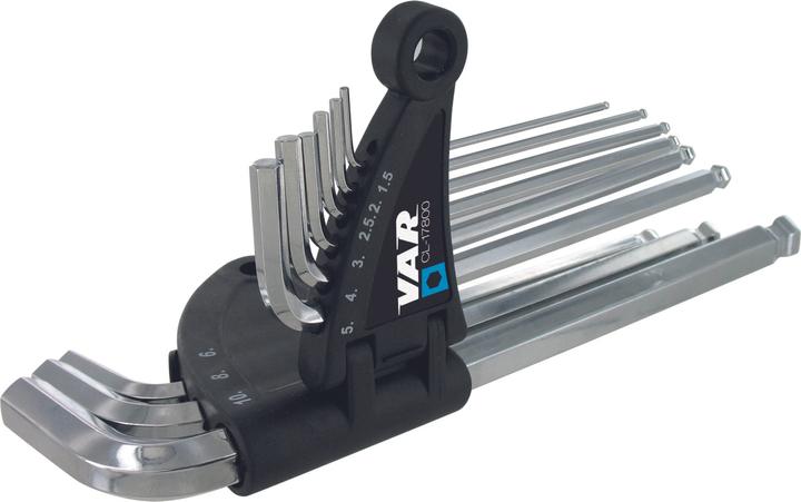 Actual product image VAR Professional Allen key set CL-17800 1.5/2/2.5/3/4/5/6/8 and 10mm