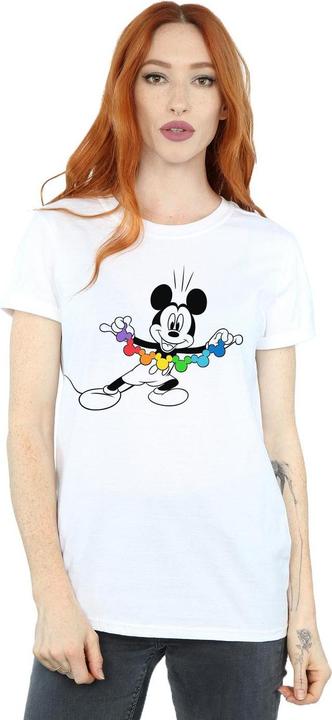 Immagine prodotto Disney Mickey Mouse Rainbow Chain Maglietta Ampia Donna (L)
