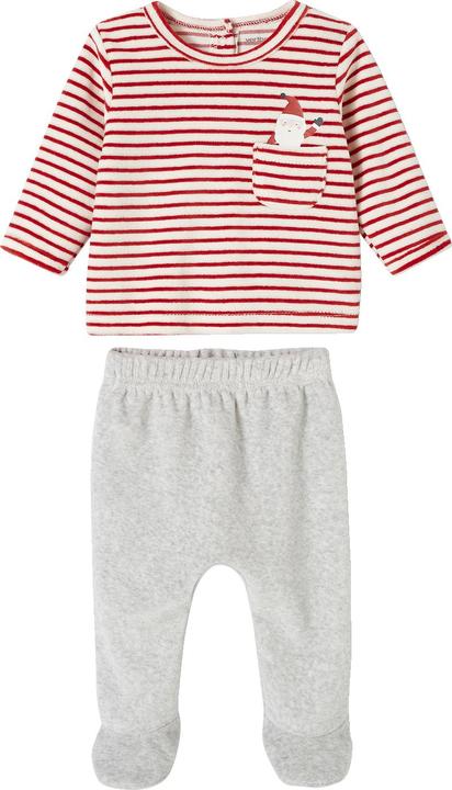 Actual product image Vertbaudet Weihnachtlicher Baby Samt-Schlafanzug Oeko-Tex