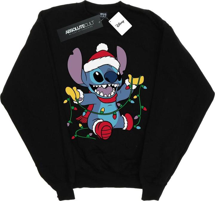 Disney Lilo And Stitch Christmas Lights Sweatshirt Mädchen