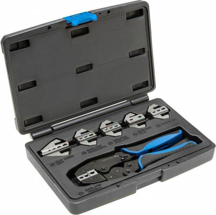 Högert Pinze per crimpare, set con 6 inserti intercambiabili (280 mm)