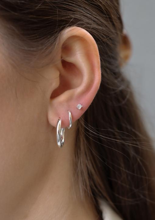 Immagine prodotto Tara Style Ava Crystal Hoop - Set per orecchini (impermeabile) (925 Argento)