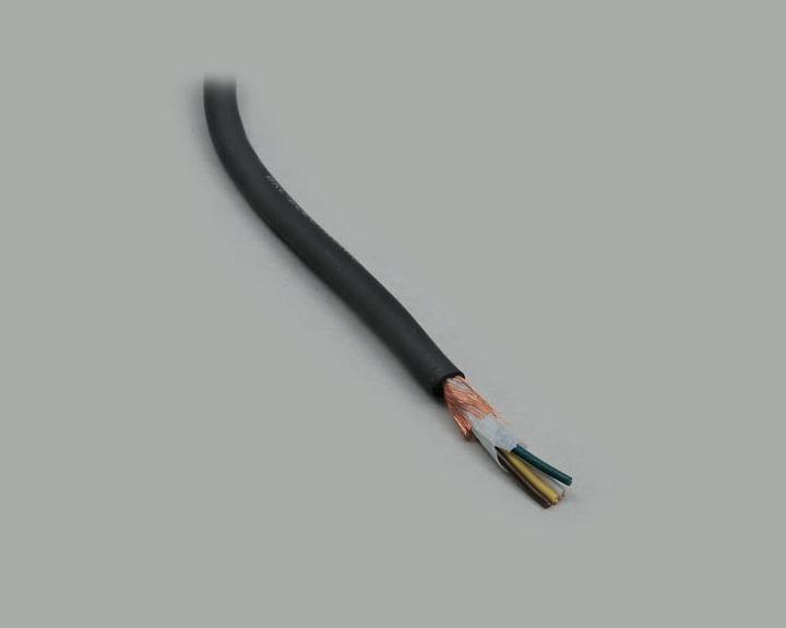 Actual product image BKL Electronic 1509015 Audio cable 5 x 0.22 mm² black sold by the metre (500 m, 0.22 mm²)