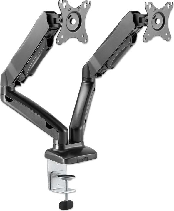 Actual product image Manhattan 2-fold monitor mount gas pressure aluminium (Table, 32")