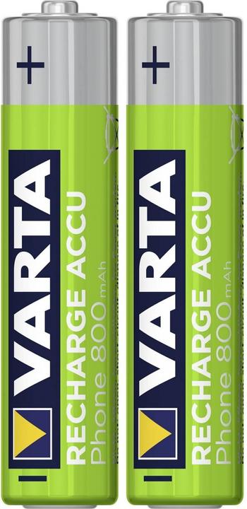 Image du produit Varta Recharger le téléphone d'Accu (2 pcs, AAA, 800 mAh)