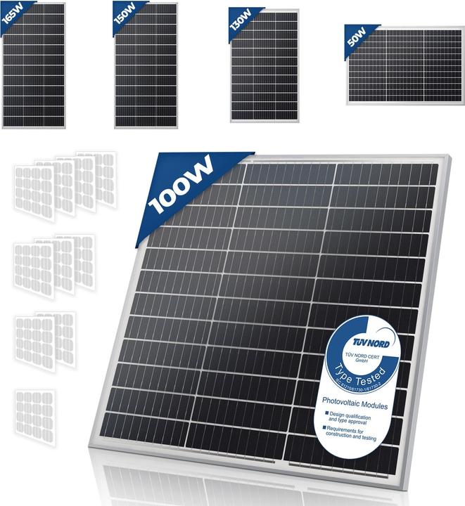 Actual product image Yangtze Solar 4x solar panel 100W (100 W, 6.20 kg)