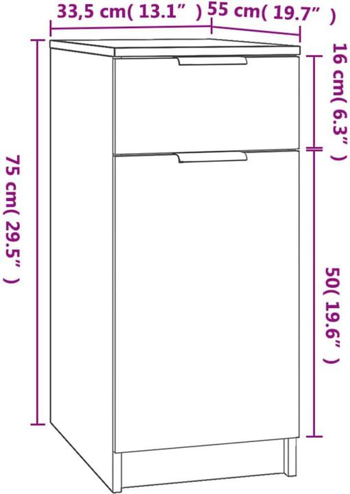 Immagine prodotto VidaXL Gaven (33,5 x 50 x 75 cm)