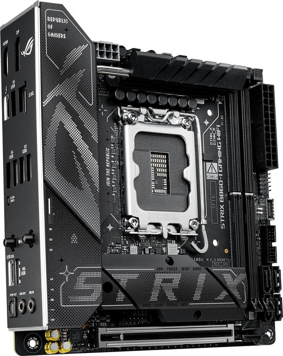 Actual product image ASUS ROG STRIX B860-I GAMING WIFI (LGA 1851, Intel B860, Mini-ITX)