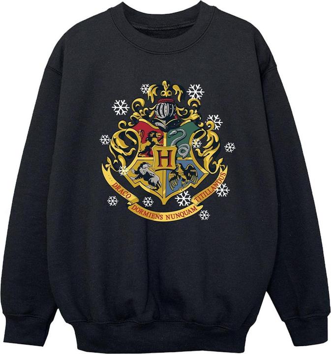 Actual product image Girls Christmas Crest Sweatshirt (104)