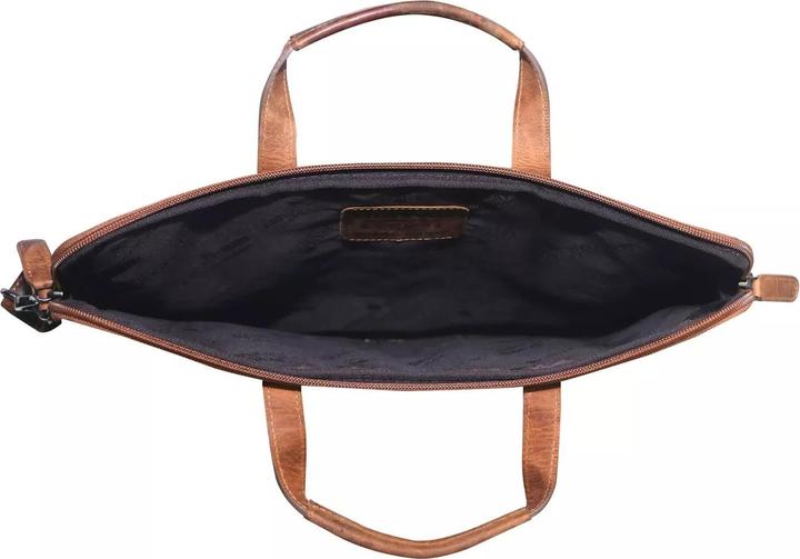 Produktbild Greenwood Laptoptasche Business-/Schultasche 17 Zoll Echtleder Fred Camel No.3 (17")
