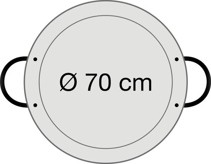 Produktbild All'Grill Paella-Pfanne Stahl poliert Ø 70 cm (70 cm, Paella Pfanne, Stahl)