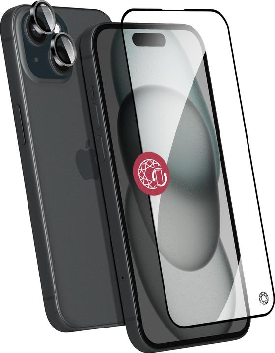 Produktbild Bigben Connected Schutzfolie für iPhone 15 Plus Verreganischer + Kameragläser (1 Stück, Apple iPhone 15 Plus)