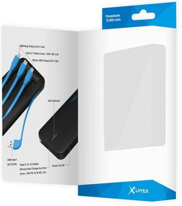 Image du produit Xlayer Powerbank Plus AllinOne (10000 mAh, 18 W, 37 Wh)