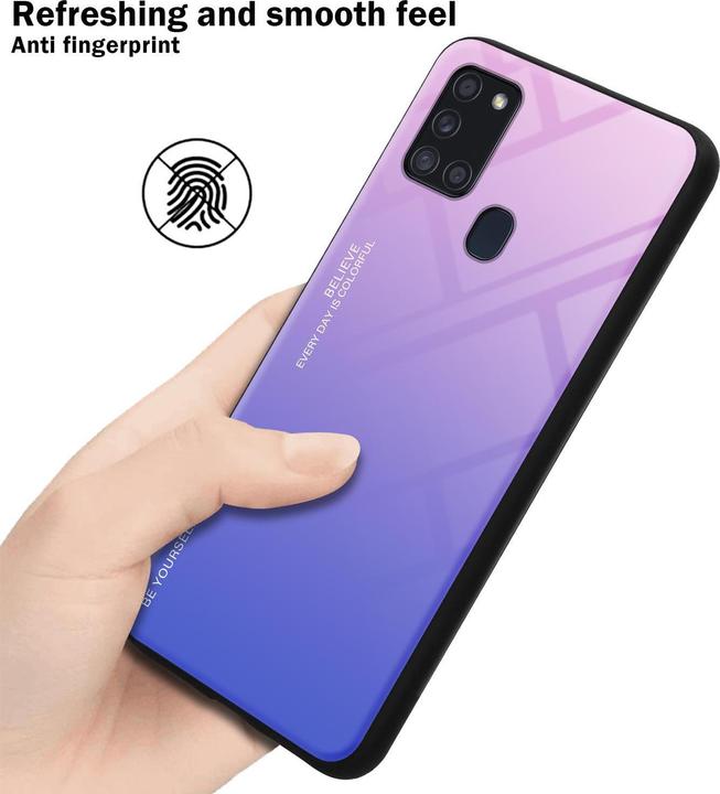 Produktbild Cadorabo TPU 2 Farben Glas Cover (Samsung Galaxy A21s)