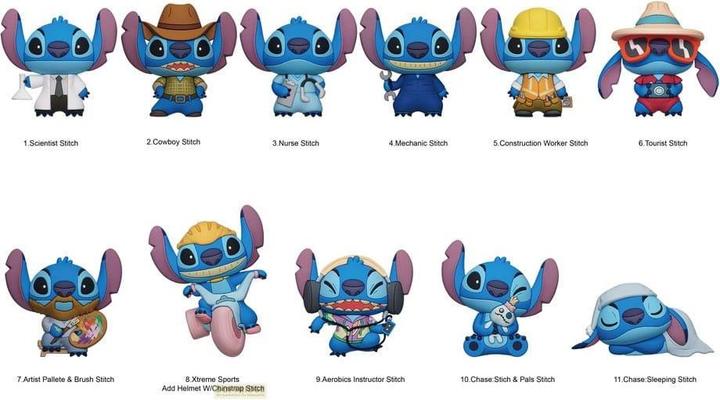 Actual product image Monogram Int. Lilo & Stitch 3D PVC bag tags Series 6 Display (24)