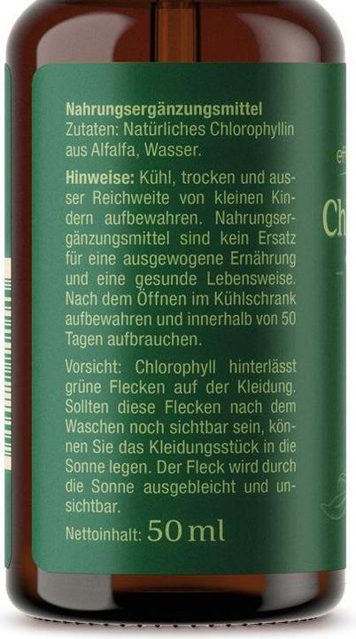 Valori nutrizionali e ingredienti Effective Nature Clorofilla (1 Pezzo/i, Liquido)