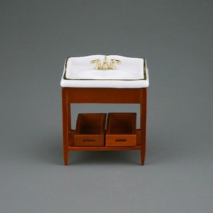 Immagine prodotto Reutter 001.664/9 - Lavandino di legno vuoto, scala miniatura 1:12