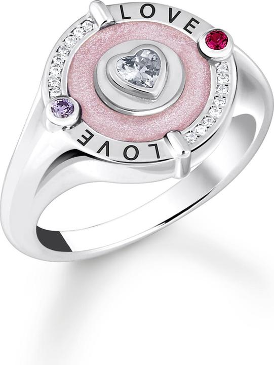 Produktbild Thomas Sabo Siegelring mit Herz und Steinen Silber (54, 925 Silber)
