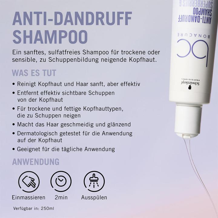 Actual product image Schwarzkopf BC Scalp Care - Anti-Dandruff Shampoo (250 ml, Liquid shampoo)