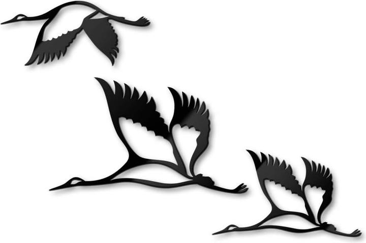 Immagine prodotto Trenddeko Gru - stormo di uccelli 02 (38 x 22 cm, 30 x 16 cm, 50 x 29 cm)