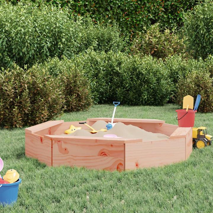 Image du produit VidaXL Sandkasten mit Sitzen Achteck Massivholz