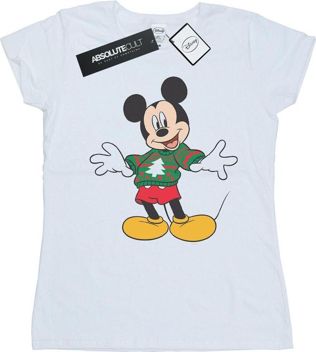 Immagine prodotto Disney Mickey Mouse Christmas Jumper Stroke Maglietta Donna (L)