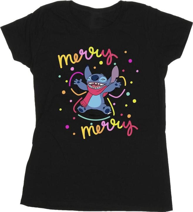 Immagine prodotto Disney Lilo & Stitch Merry Rainbow Maglietta Donna (XL)