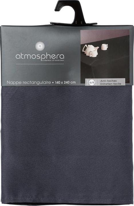Actual product image Atmosphera Tablecloth Dark Gre Anti-Stain D180cm (240 x 140 cm)