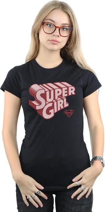 Actual product image Womens/Ladies Supergirl Retro Logo Cotton T-Shirt (M)